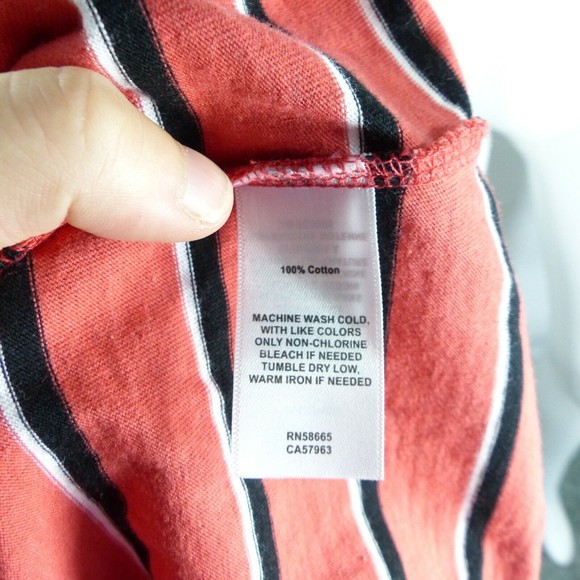 Treasure & Bond Girls Size 8 -10 Colorful Striped Cropped Short Sleeve T-Shirt - Picture 3 of 8